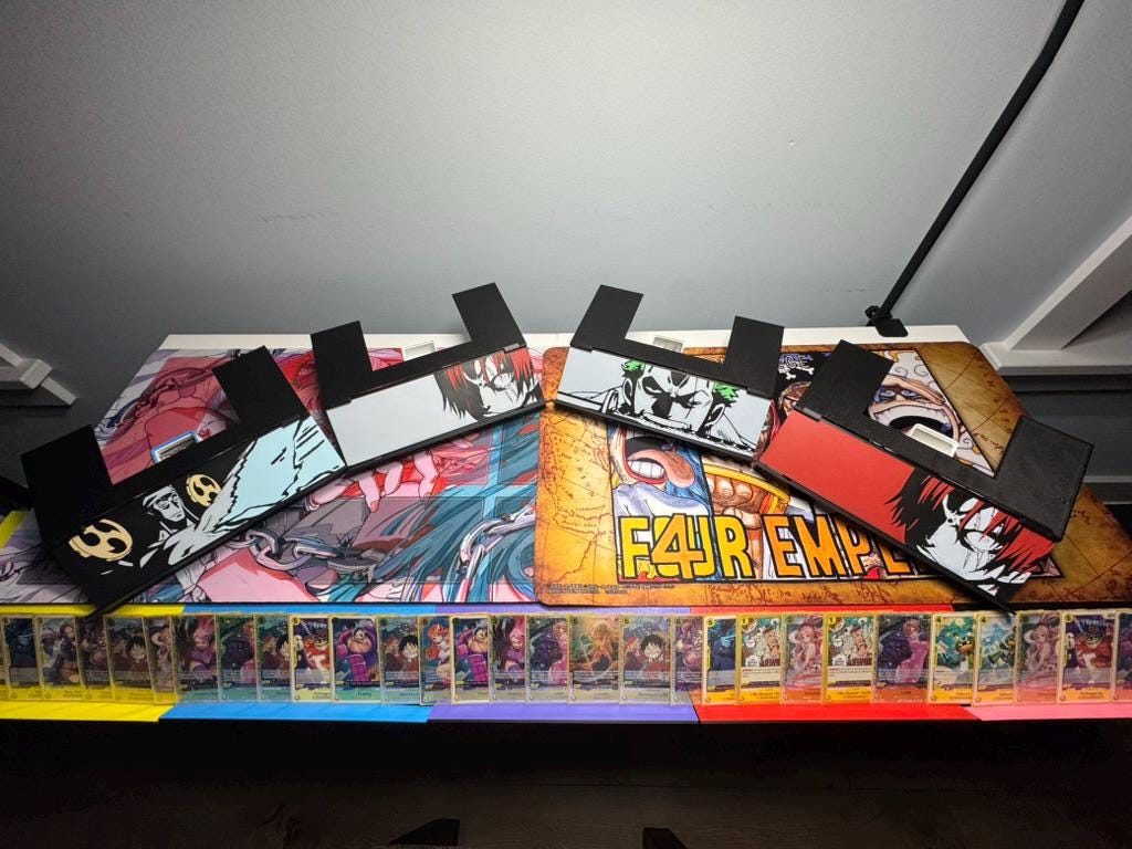 Hanging Card Holder, Custom Character/Design, Foldable and Portable, V2 w/colors for any TCG!