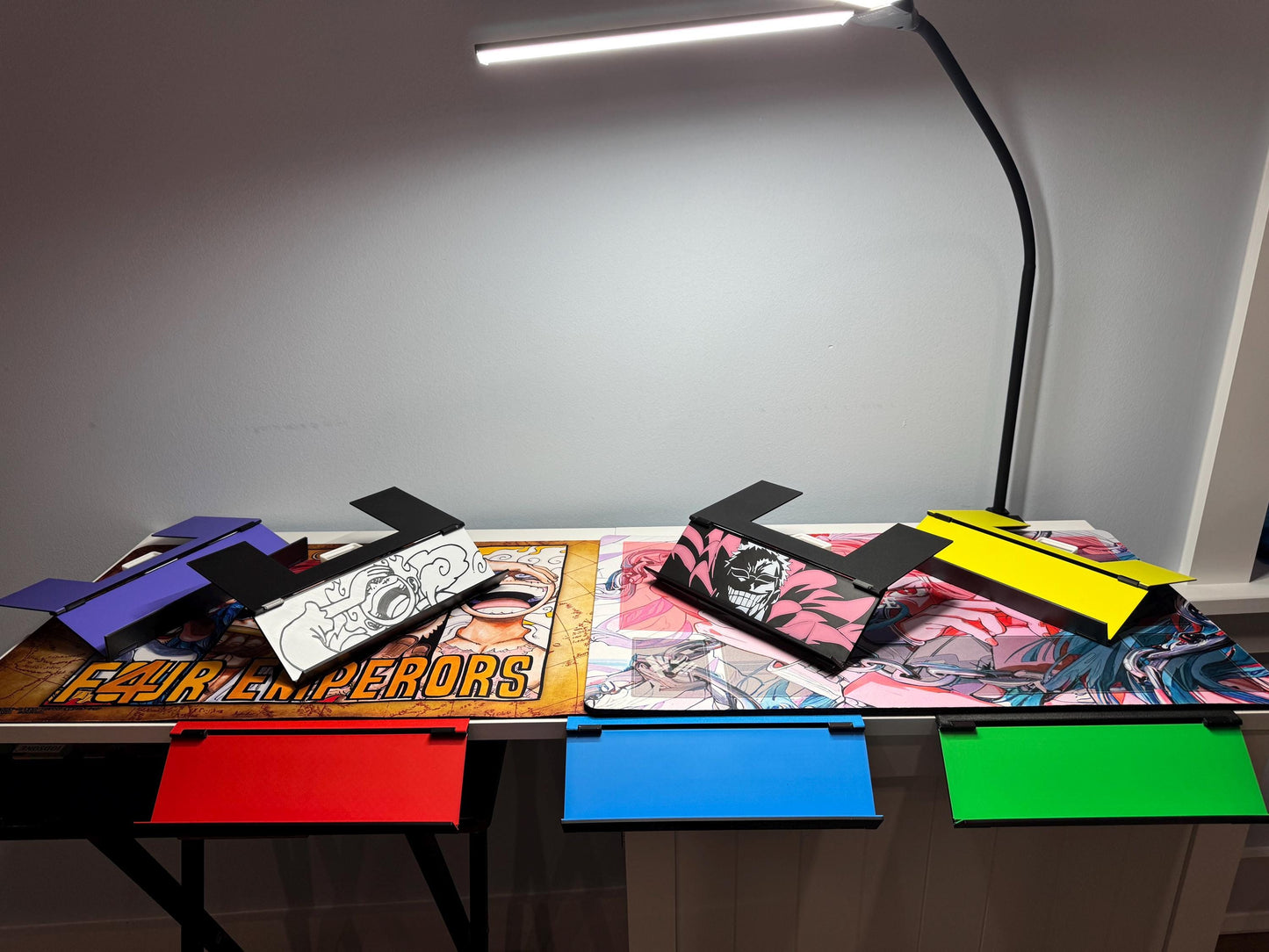 Hanging Card Holder & Stand, Doflamingo, Foldable and Portable, V2 w/colors for any TCG!