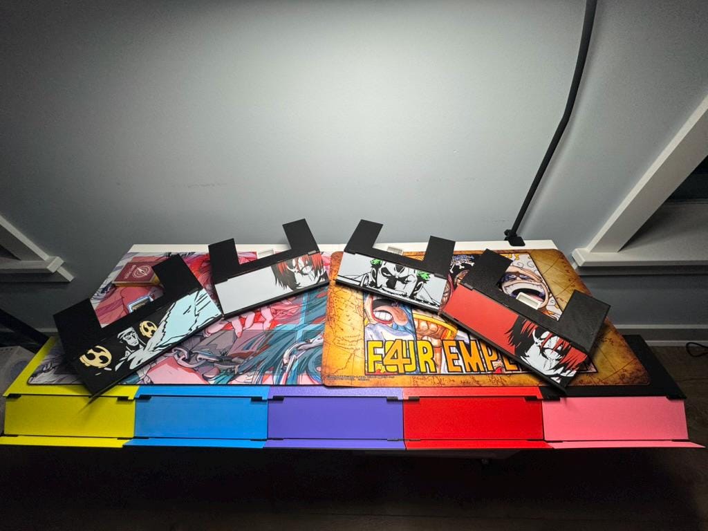 Hanging Card Holder, Custom Character/Design, Foldable and Portable, V2 w/colors for any TCG!