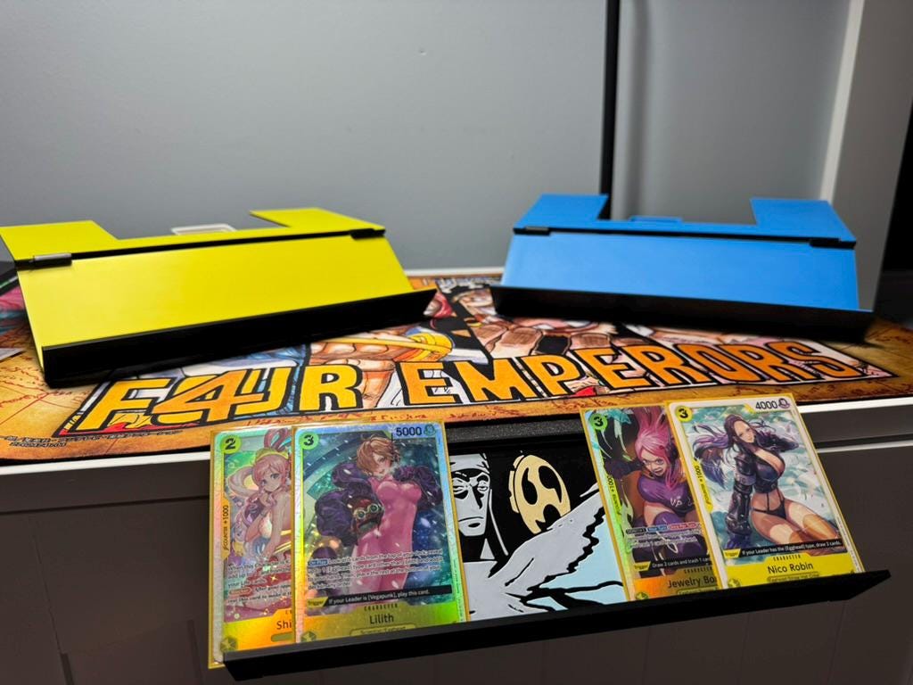 Hanging Card Holder & Stand, Enel, Foldable and Portable, V2 w/colors for any TCG!