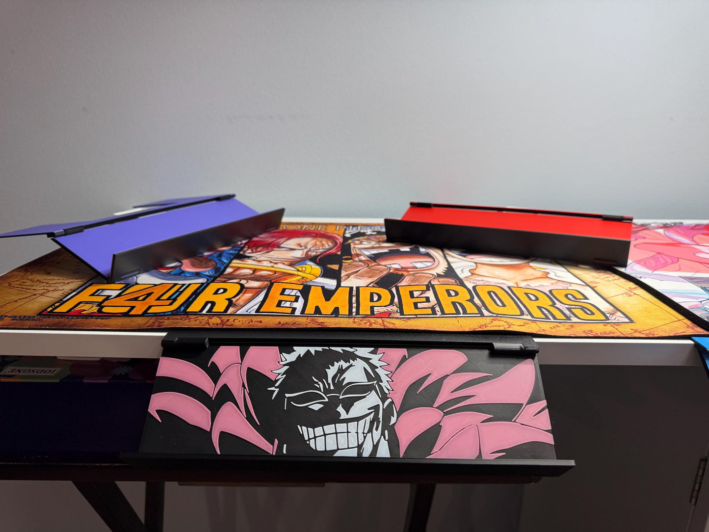 Hanging Card Holder & Stand, Doflamingo, Foldable and Portable, V2 w/colors for any TCG!