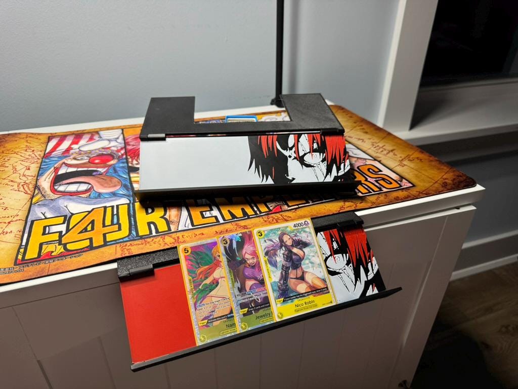 Hanging Card Holder & Stand, Shanks, Foldable and Portable, V2 w/colors for any TCG!