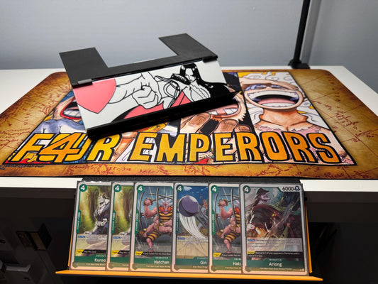 Hanging Card Holder & Stand, Boa Hancock, Foldable and Portable, V2 w/colors for any TCG!