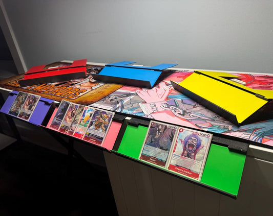Hanging Card Holder & Stand, Foldable and Portable, V2 w/colors for any TCG!