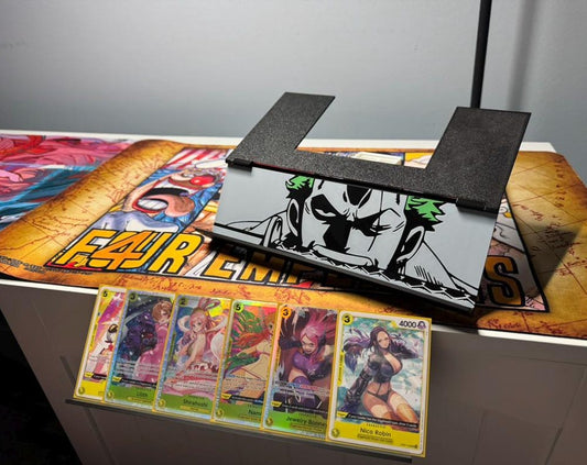 Hanging Card Holder & Stand, Zoro, Foldable and Portable, V2 w/colors for any TCG!